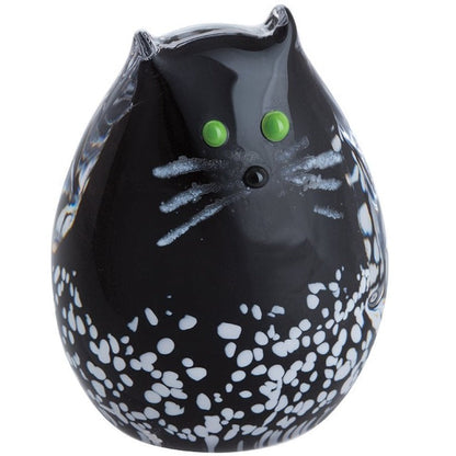 Caithness Glass Black and White Cat and Kitten