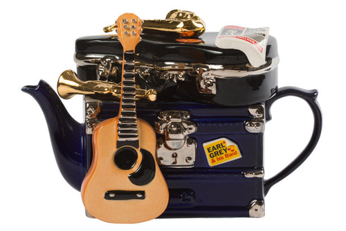 Ceramic Inspirations Band on Tour Blue Large Teapot