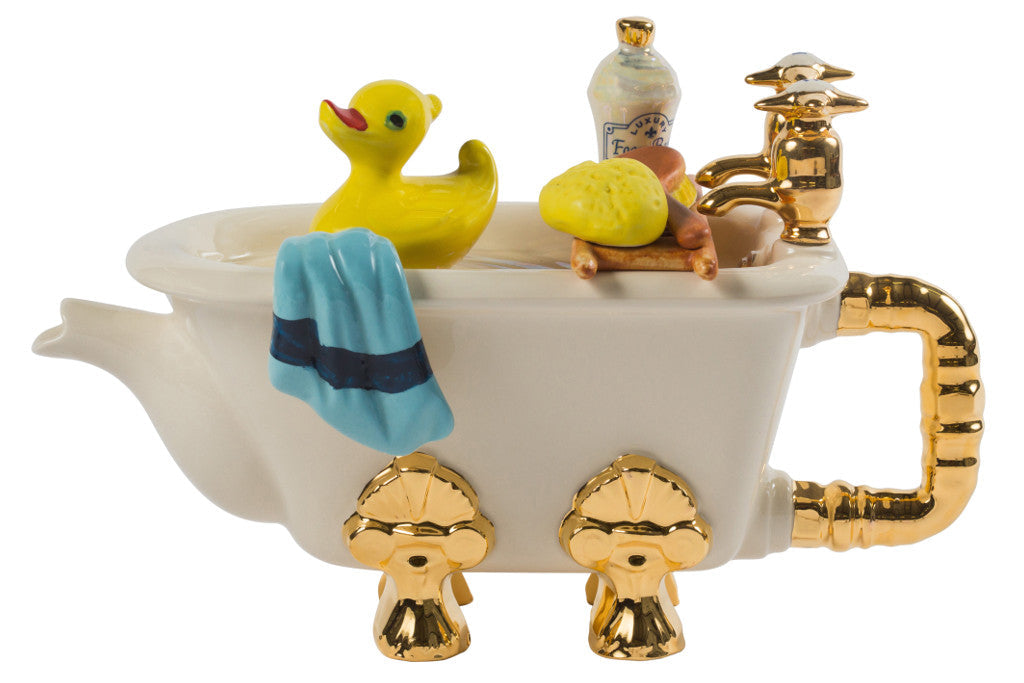 Ceramic Inspirations Bathtub Large Teapot