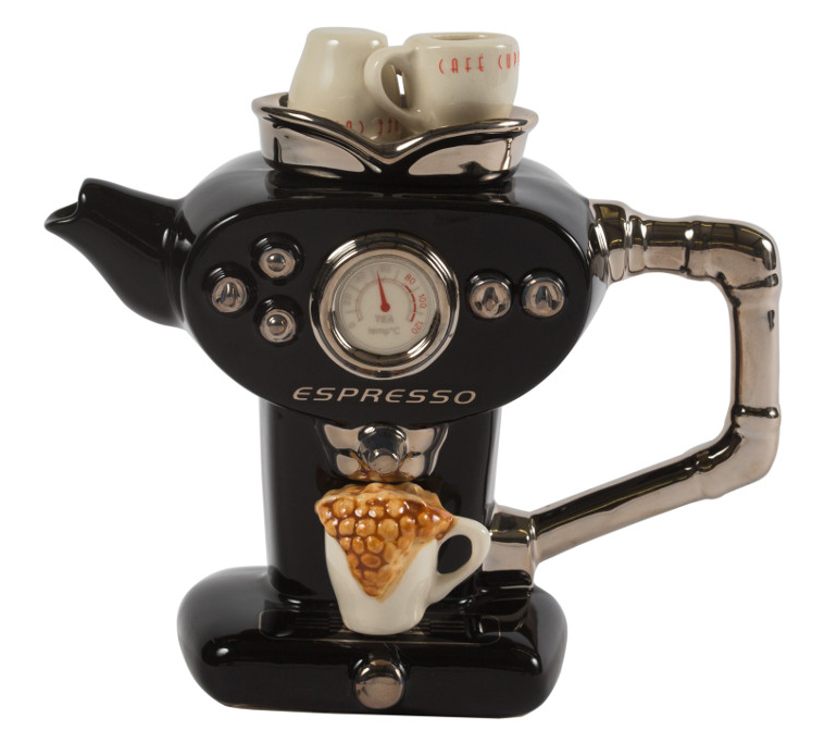 Ceramic Inspirations Black Espresso One Cup Teapot
