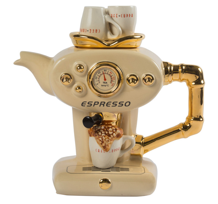 Ceramic Inspirations Cream Single Espresso Large Teapot