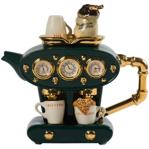 Ceramic Inspirations Double Espresso Green Teapot