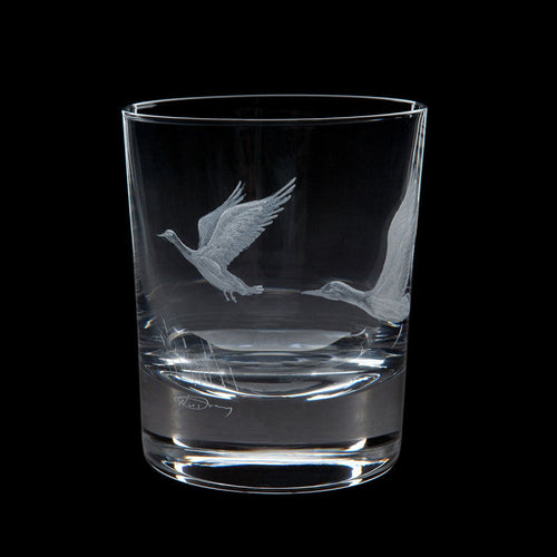 Dartington Crystal Hand Engraved Game Mallard Tumbler