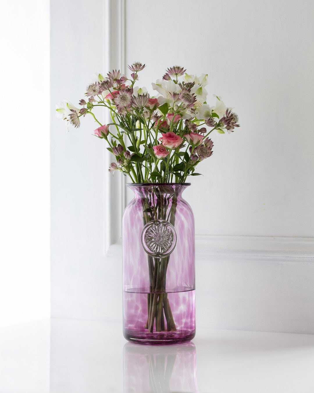 Dartington Flower Jar Tall - Plum