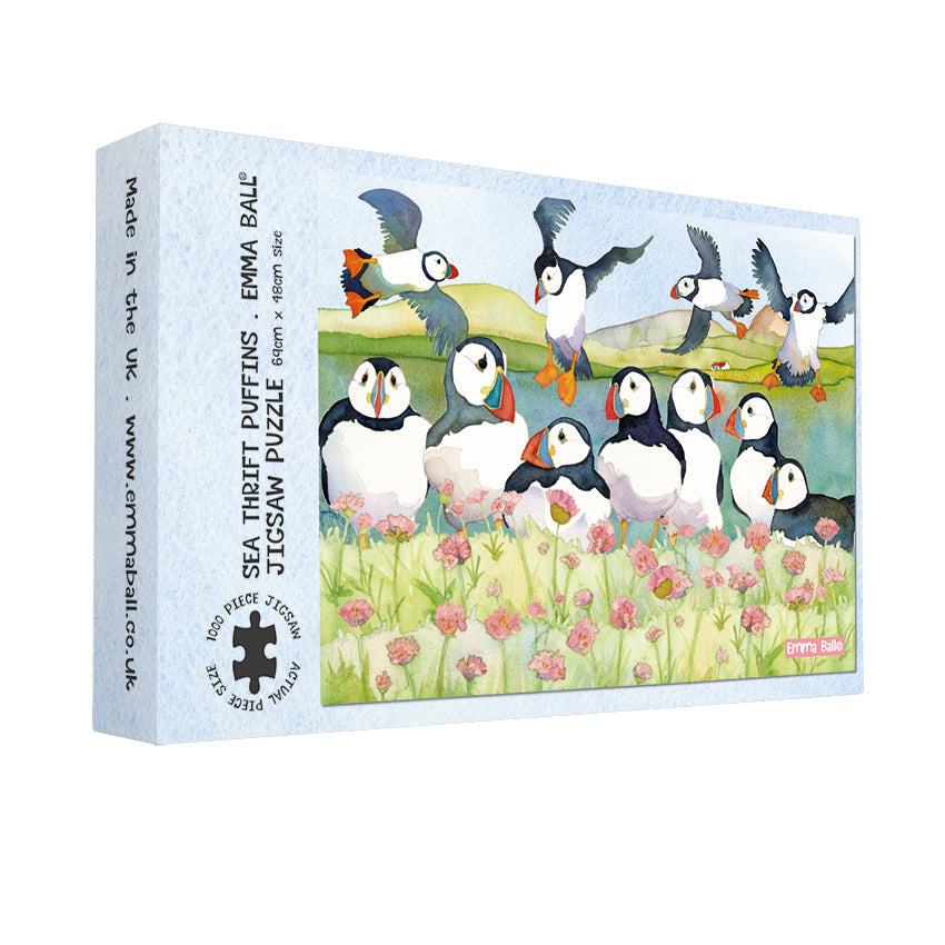 Emma Ball Sea Thrift Puffins 1000 Piece Jigsaw