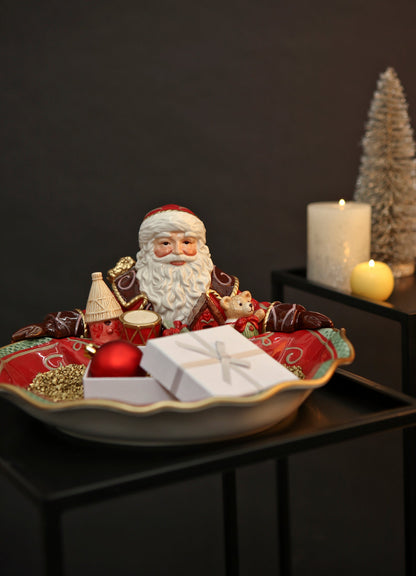 Fitz and Floyd Bowl Santa Presents