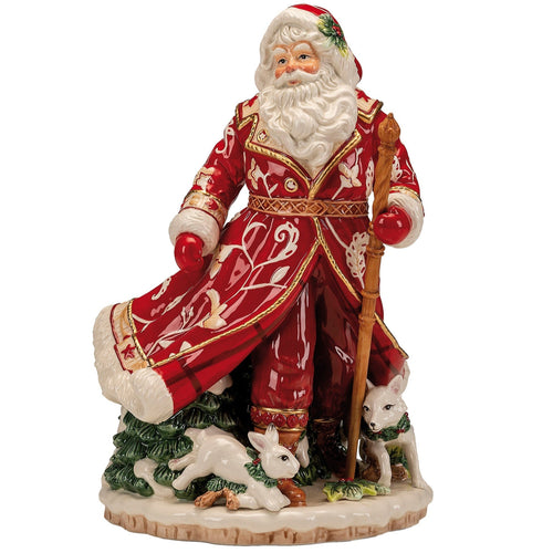Fitz and Floyd Santa With Winter Animals