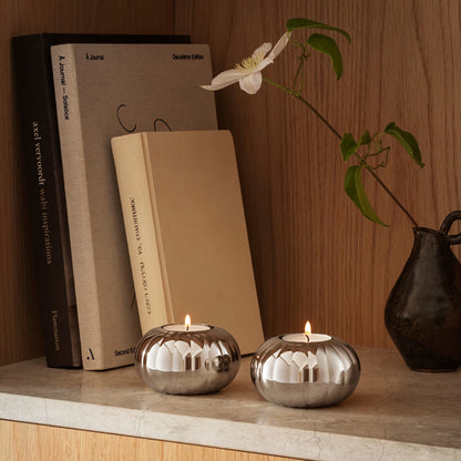 Georg Jensen Bernadotte Tealight Candleholders, Set of 2
