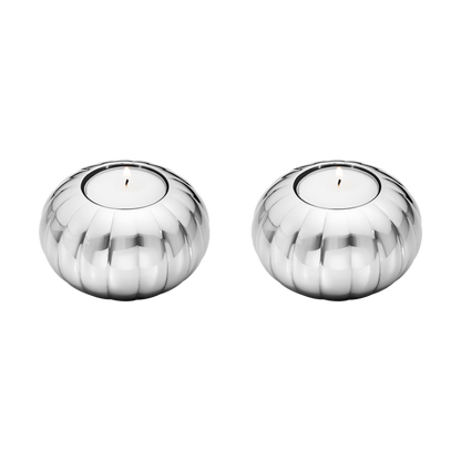 Georg Jensen Bernadotte Tealight Candleholders, Set of 2