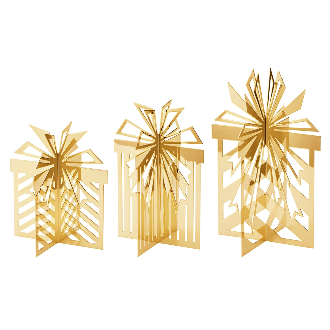 Georg Jensen Gold Presents Set of 3