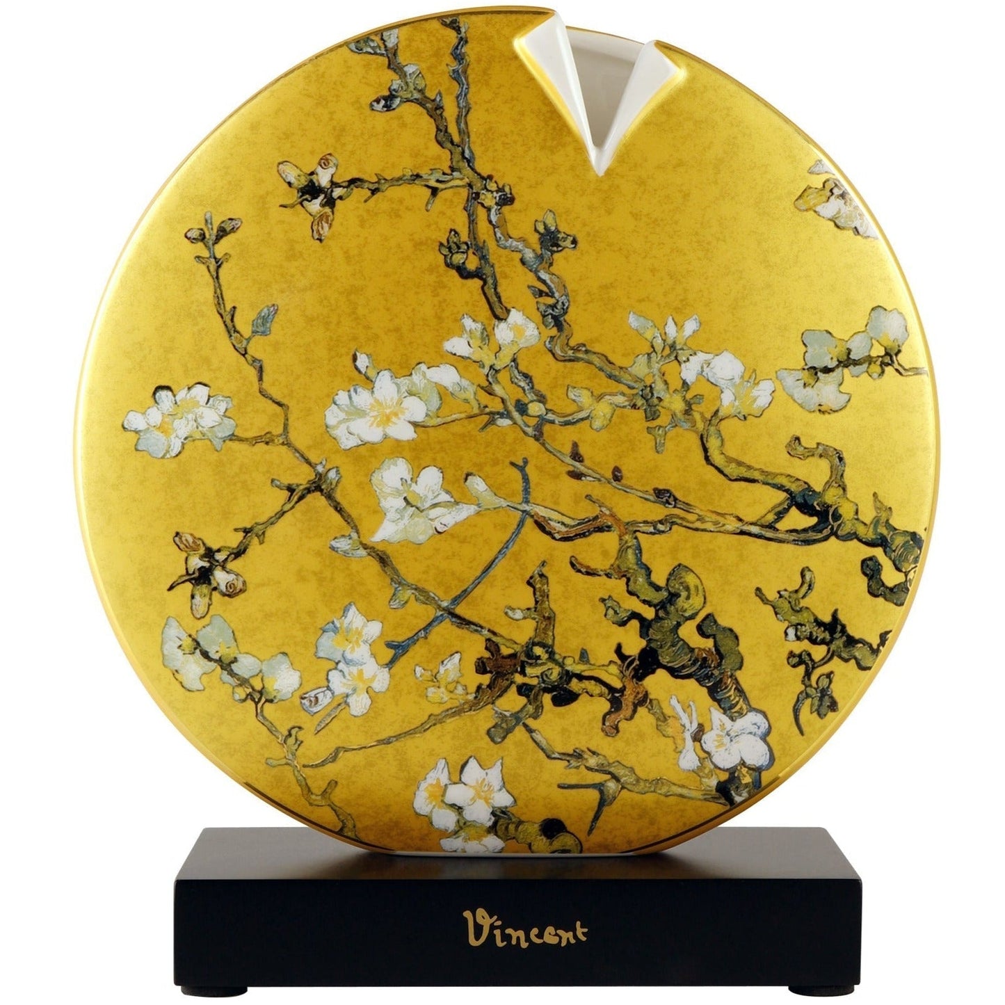 Goebel Almond Tree Gold Vase -Vincent van Gogh 22.5cm