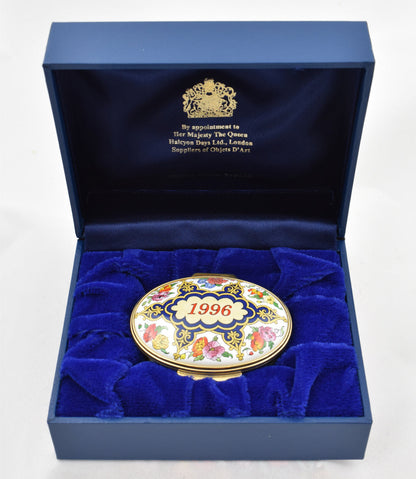 Halcyon Days 1996 A Year To Remember Enamel Box