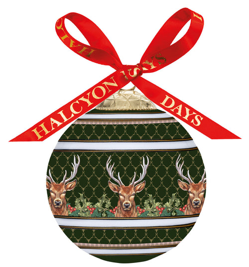 Halcyon Days Antler Trellis Green Stag Bauble