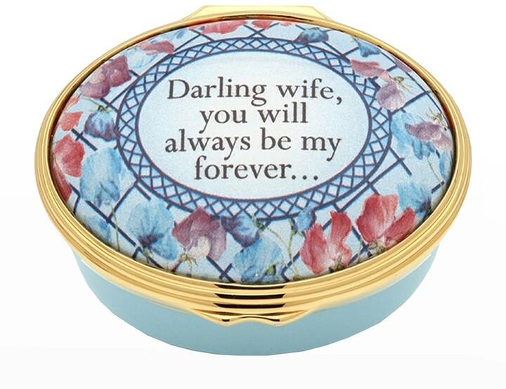 Halcyon Days Darling Wife, You Will Always Be My Forever Enamel Box
