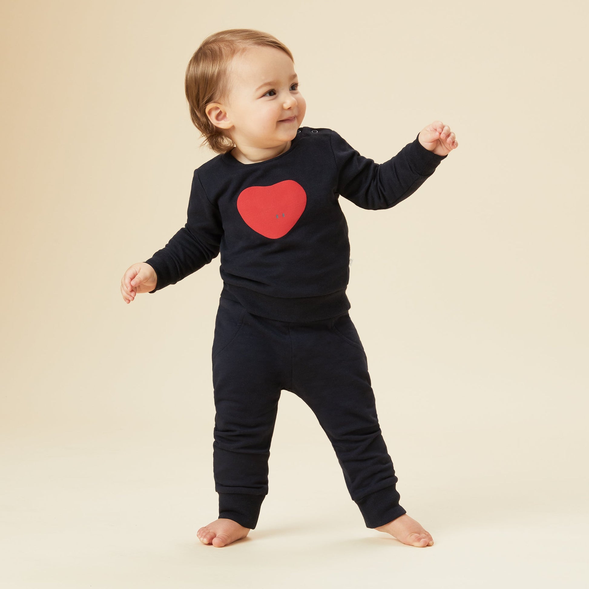 Heart Sweatshirt & Joggers Outfit