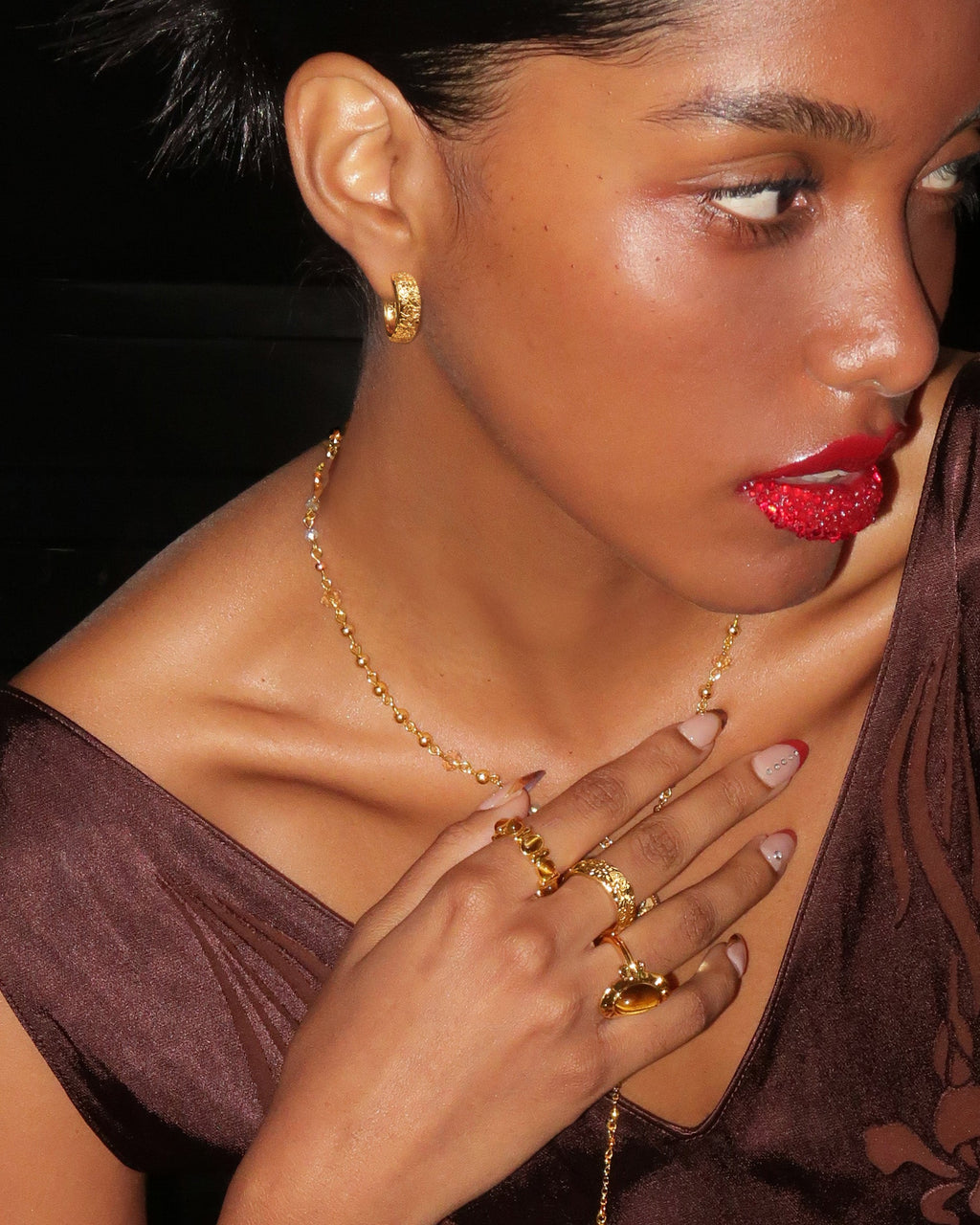 Serenade of Orchid Ring & Earrings Set