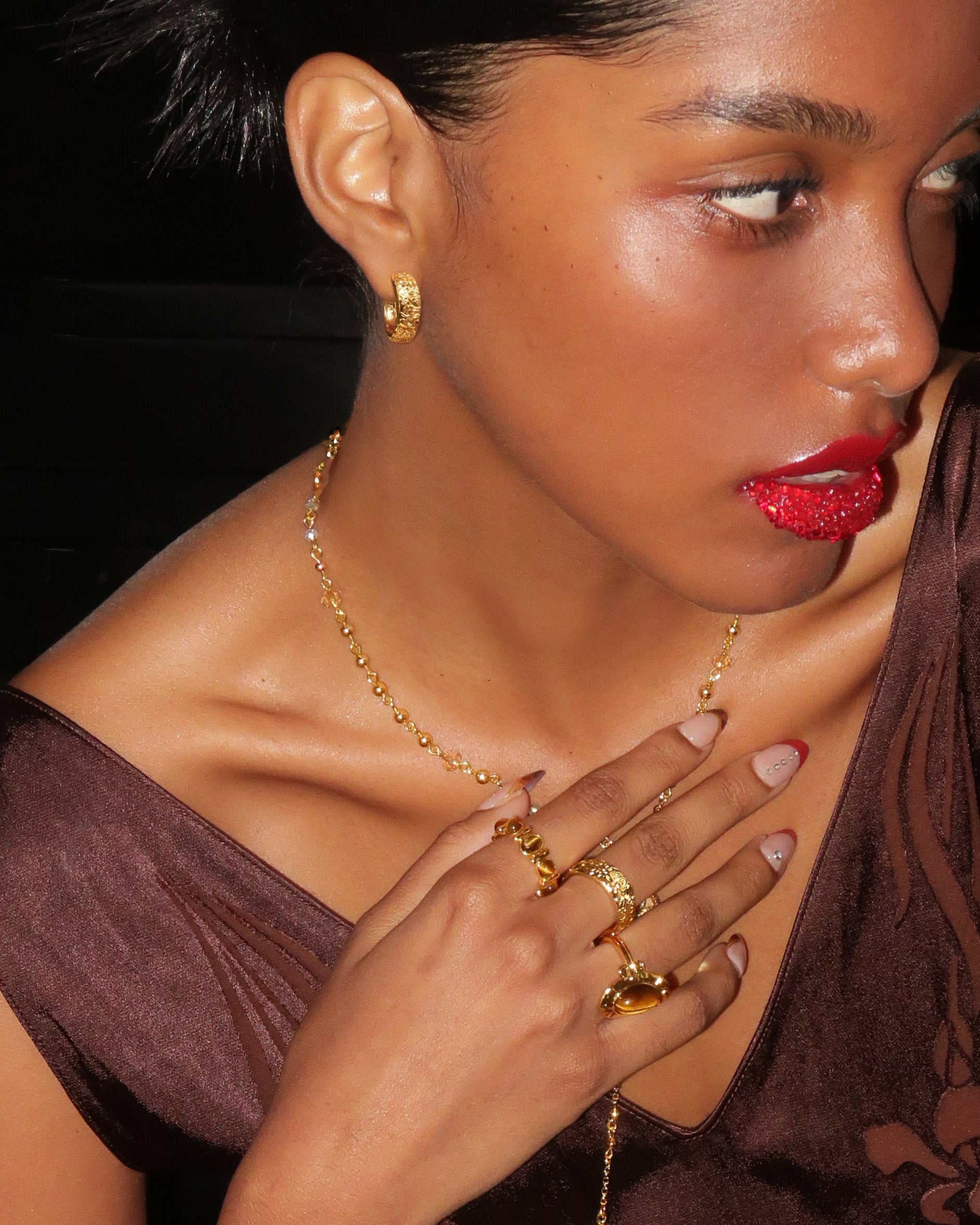Serenade of Orchid Ring & Earrings Set