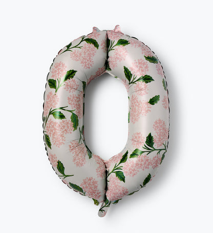 Numbered Foil Balloon - Pink Hydrangea