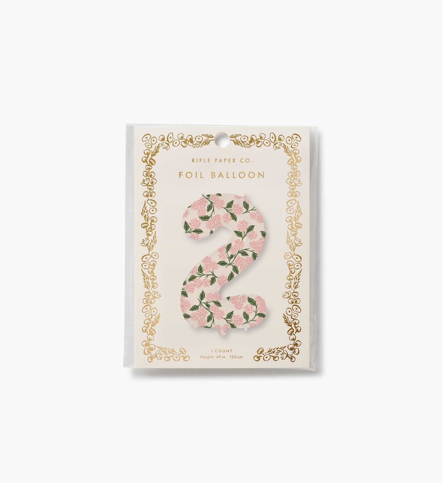 Numbered Foil Balloon - Pink Hydrangea