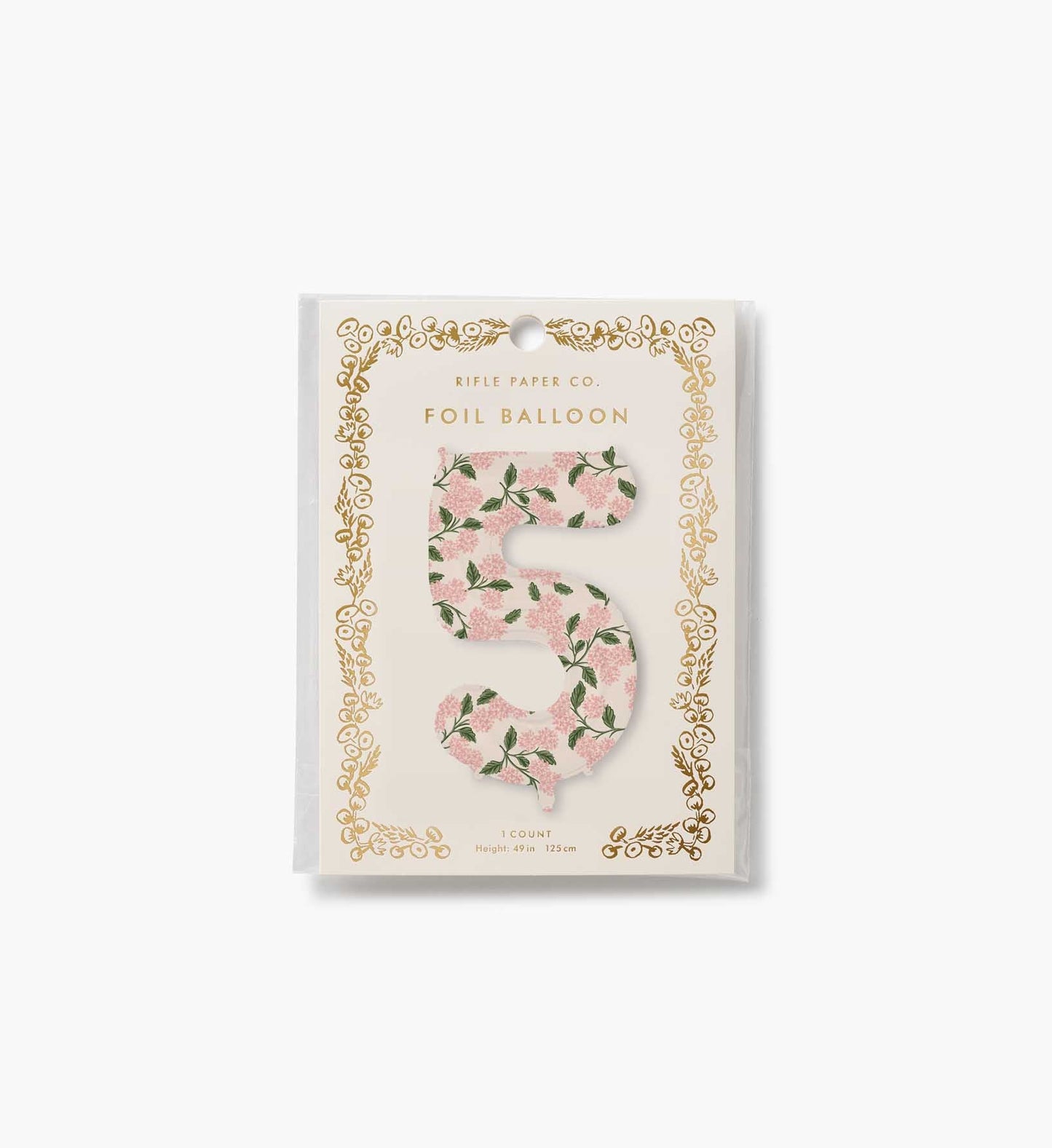 Numbered Foil Balloon - Pink Hydrangea