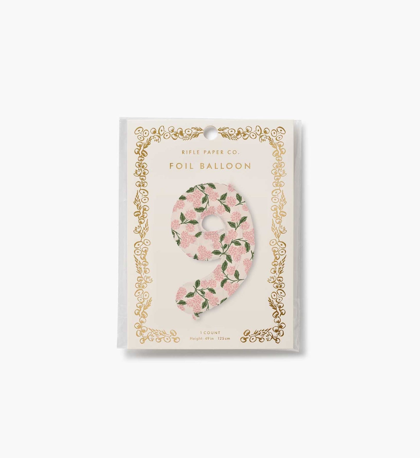 Numbered Foil Balloon - Pink Hydrangea