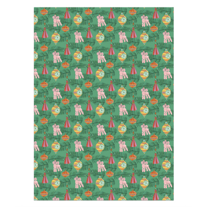 Christmas Poodle Rolls -roll of 3 sheets