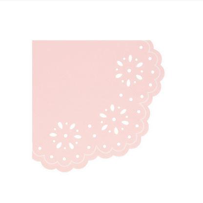 Broderie Anglaise Lace Multi Small Napkins (x16)