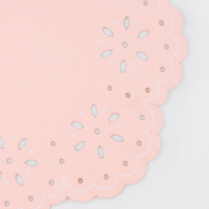 Broderie Anglaise Lace Multi Small Napkins (x16)