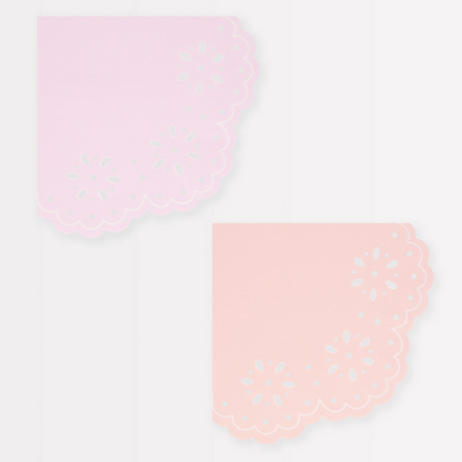 Broderie Anglaise Lace Multi Large Napkins (x16)