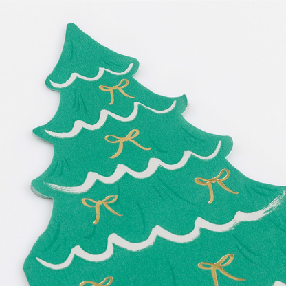 Christmas Tree With Bows Napkins (x16)