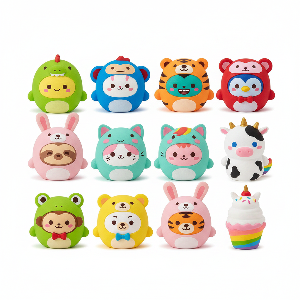 2" Micro Squish Dressed Animals