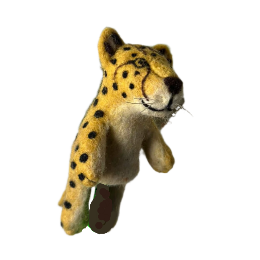 Cheetah Finger Puppet