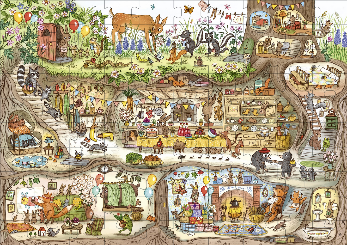 Bunny's Birthday Puzzle: A Magical Woodland 100pcs