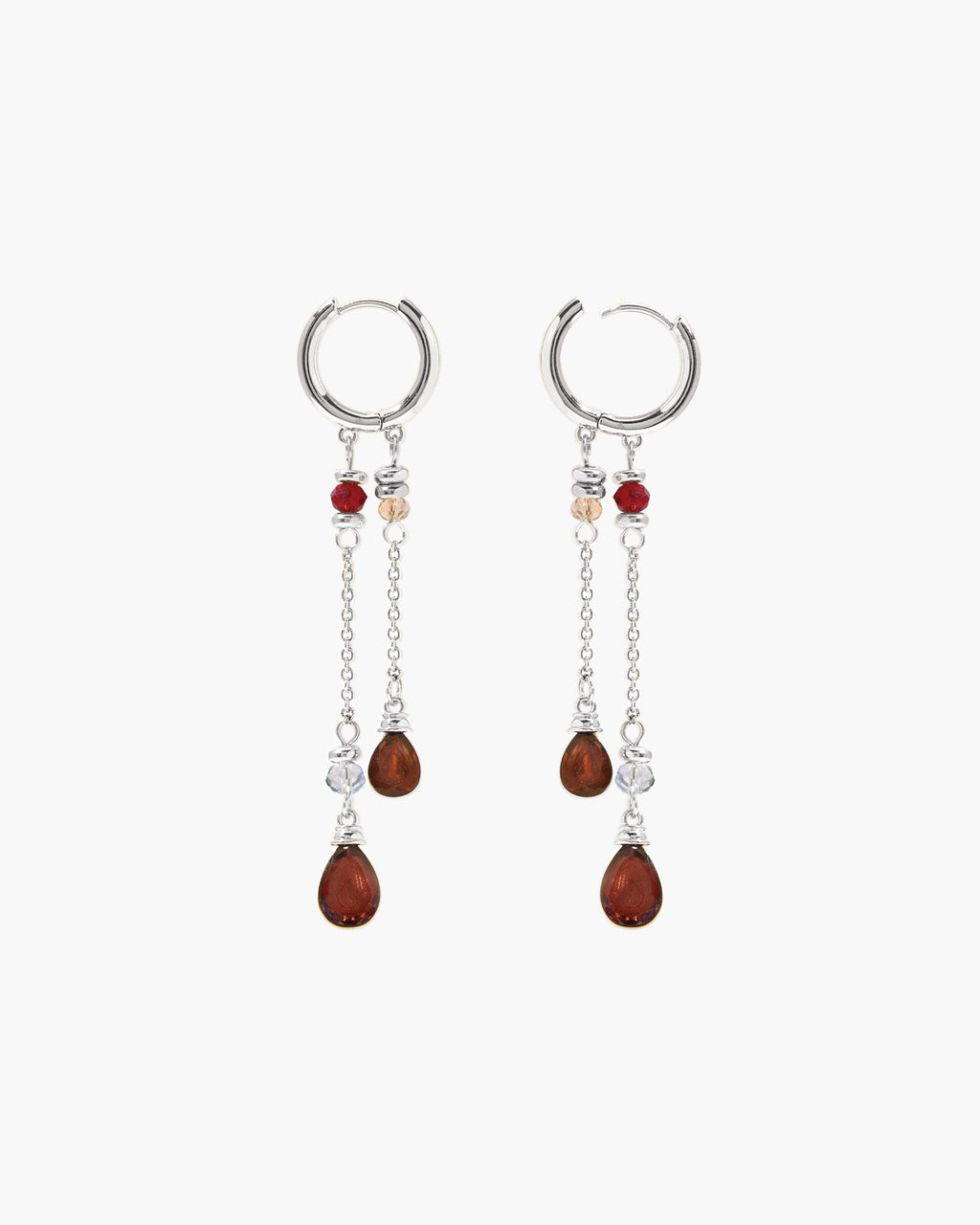Silent Drop Earrings in Silver