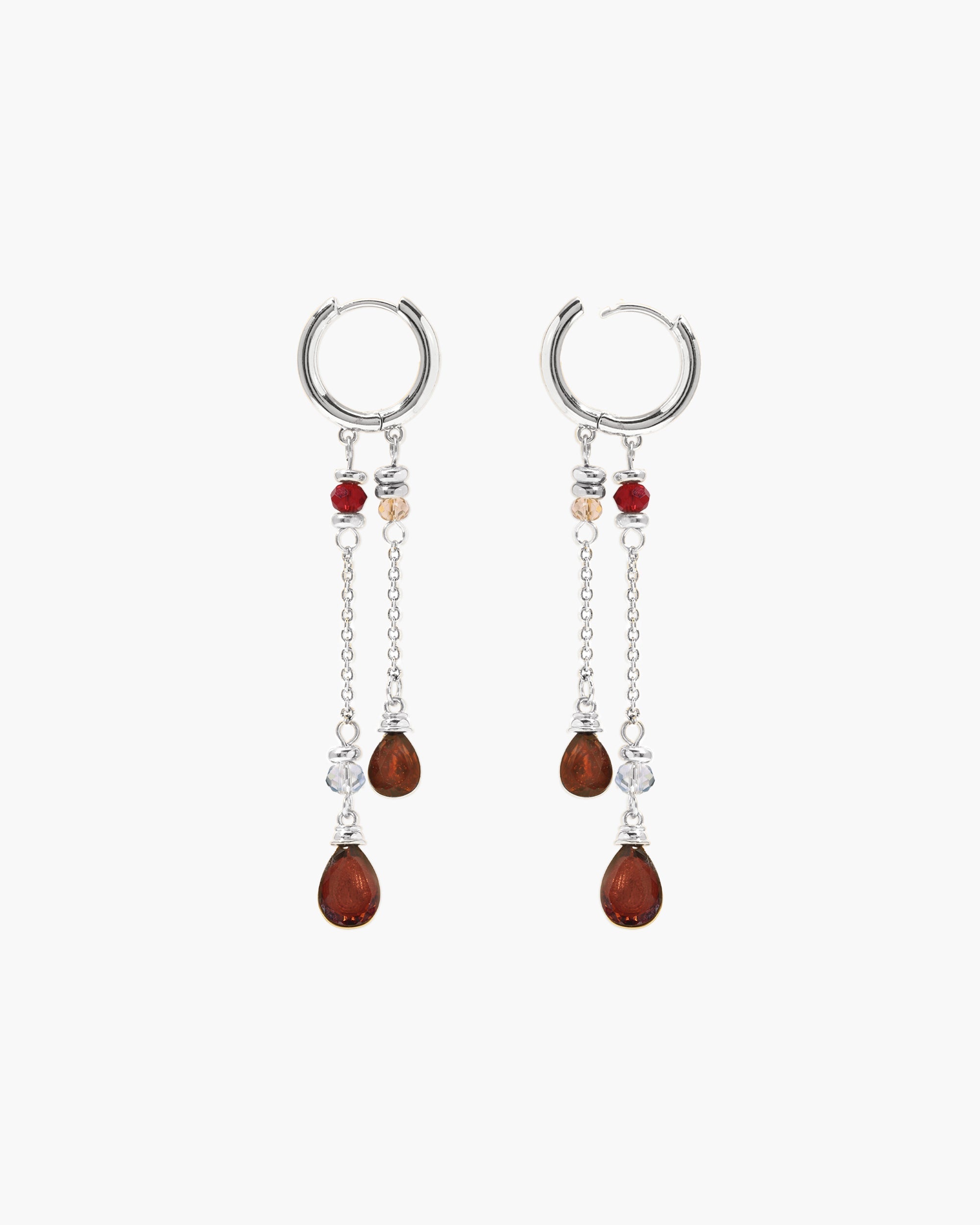 Silent Drop Earrings in Silver