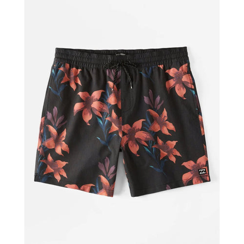 BILLABONG - SUNDAYS LAYBACK 17" BOARDSHORT | BLACK FLORAL