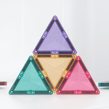 CONNETIX Magnetic Tiles Glitter Castle Pack - 48 Pieces