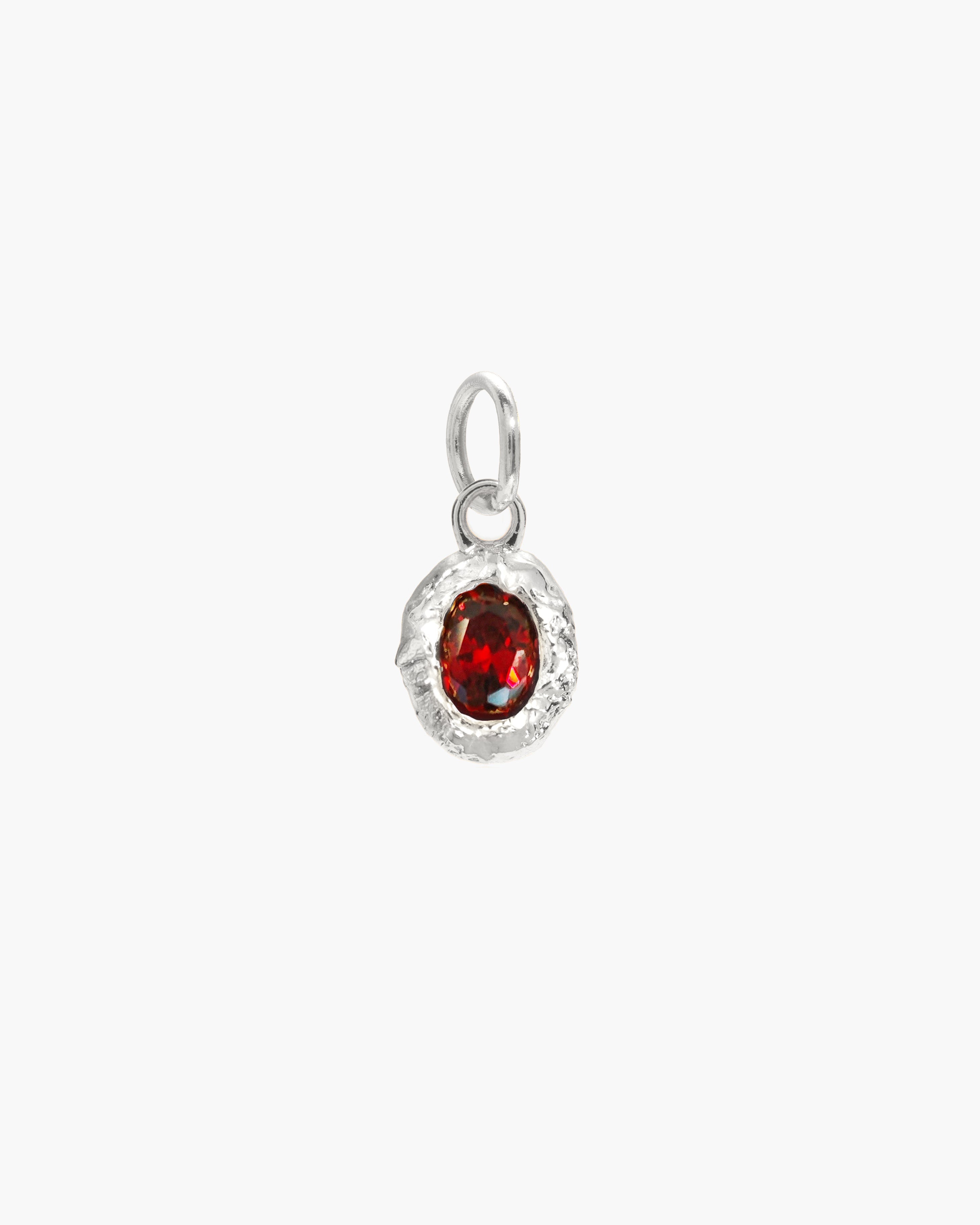 Birthstone Charm in Silver