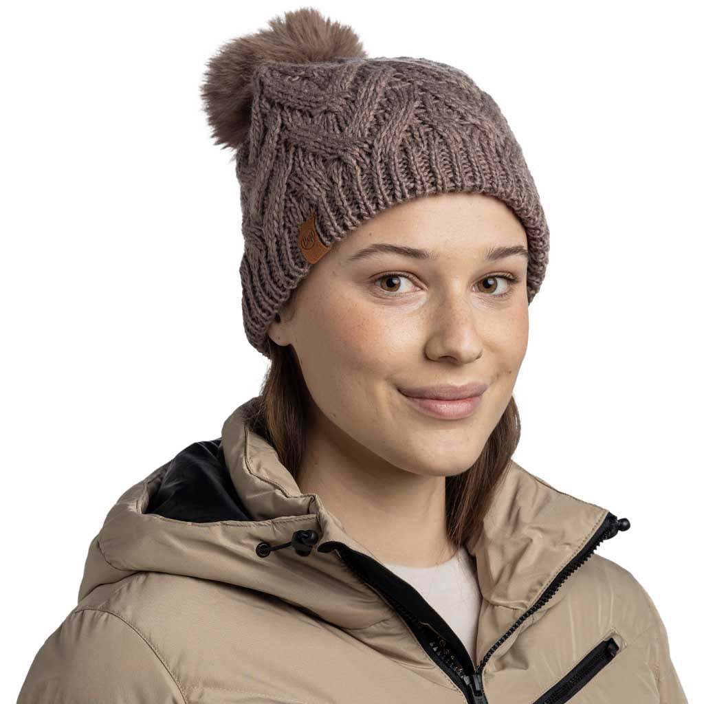 Caryn Knitted Beanie & Fleece Band
