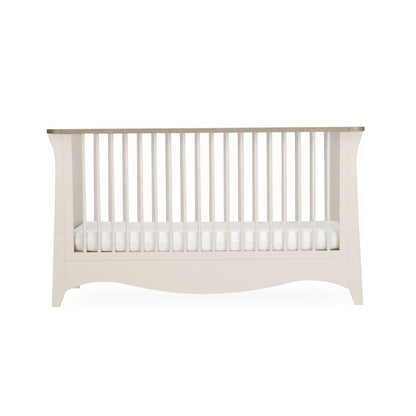 CuddleCo Clara 3 Piece Set Drawer Dresser Cot Bed + Wardrobe - Cashmere