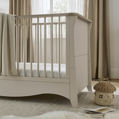 CuddleCo Clara 2 Piece Set 3-Drawer Dresser + Cot Bed  - Cashmere
