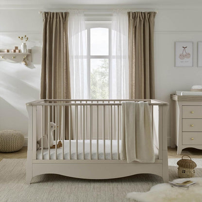 CuddleCo Clara 2 Piece Set 3-Drawer Dresser + Cot Bed  - Cashmere
