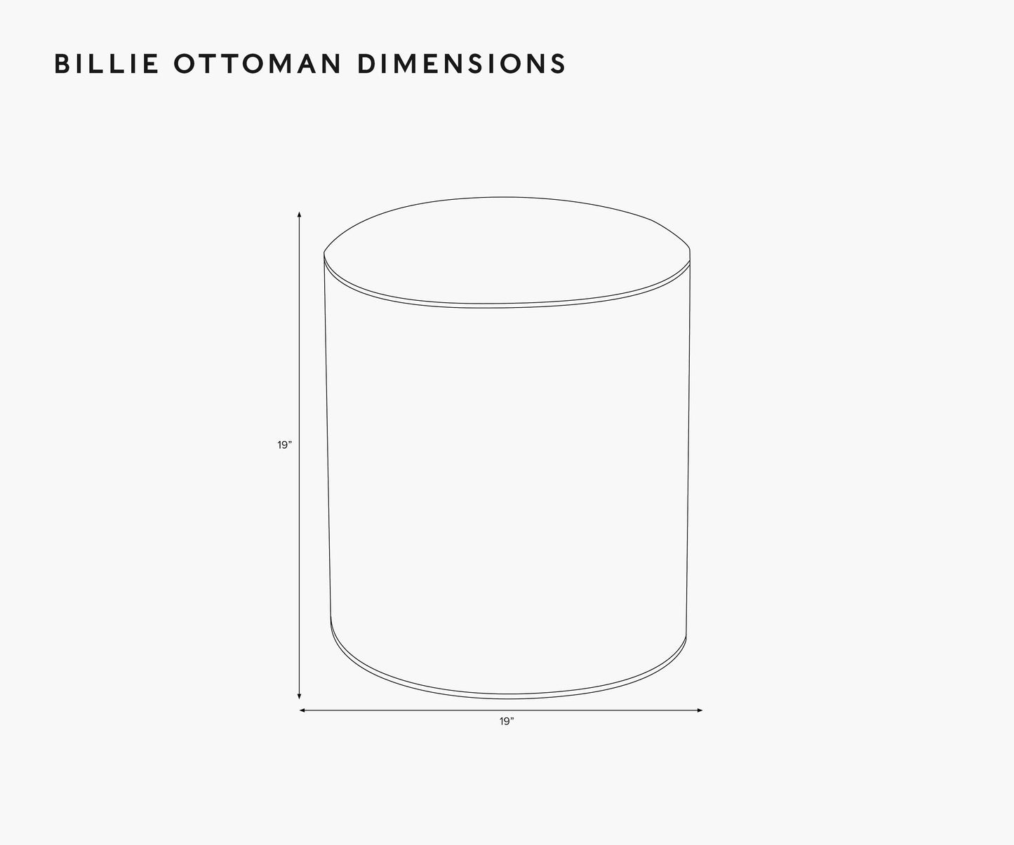 Billie Ottoman - Hawthorne