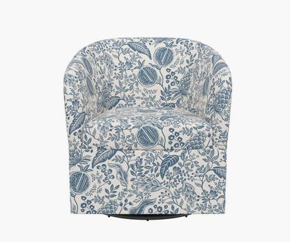 Pembroke Swivel Chair - Pomegranate
