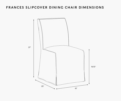 Frances Slipcover Dining Chair - Ditsy Dahlia Burgundy