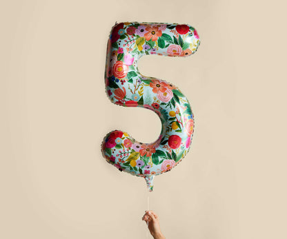 Numbered Foil Balloon - Garden Party