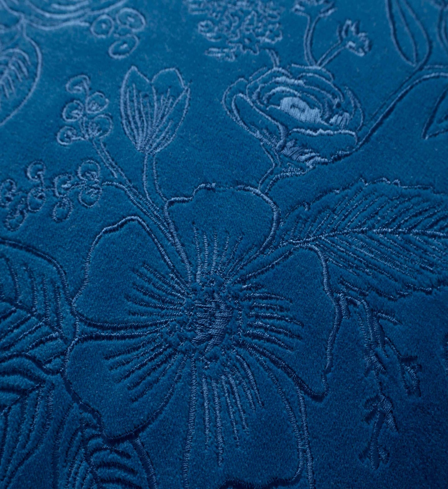 Colette Embroidered Pillow - Blue