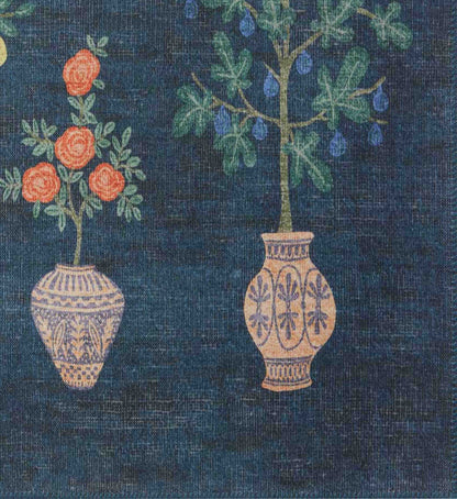 Atelier Topiary Non-Slip Rug - Indigo