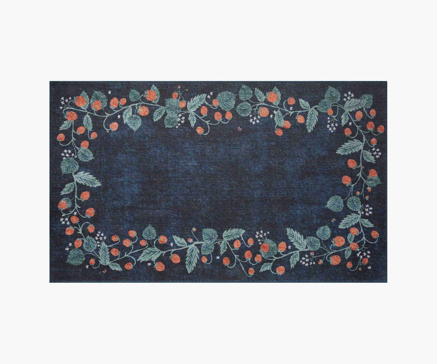 Atelier Strawberries Non-Slip Rug - Navy