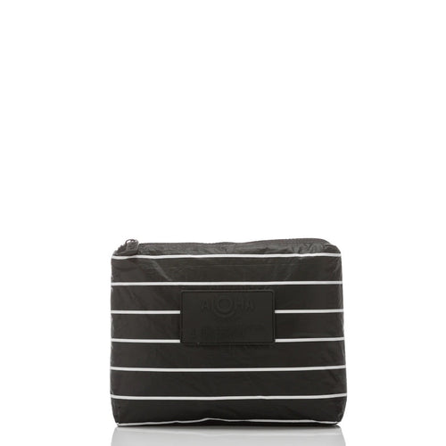ALOHA COLLECTION - Pinstripe Small Pouch | White on Black